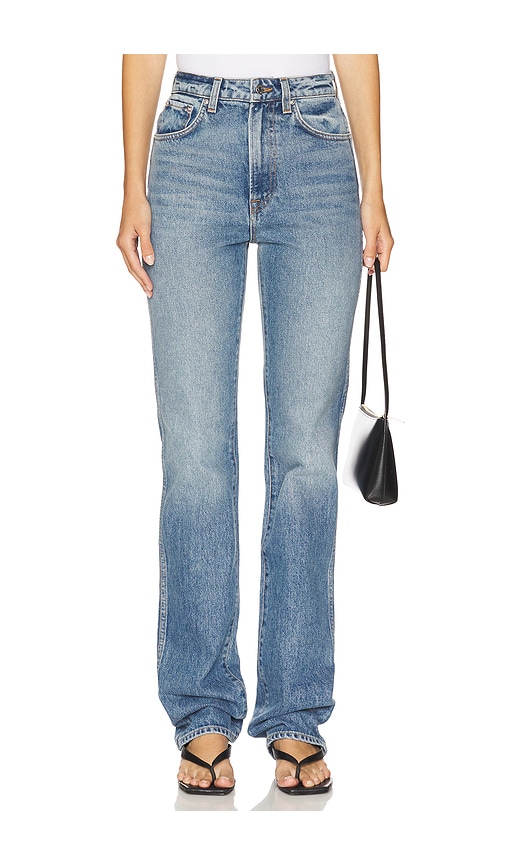 Sara Super High Rise Straight Full Length in Blue. - size 32 (also in 23, 24, 25, 26, 27, 28, 29, 30, 31)