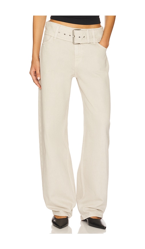 Eliza Belted Boyfriend in Beige. - size 32 (also in 23, 24, 25, 26, 27, 28, 29, 30, 31)