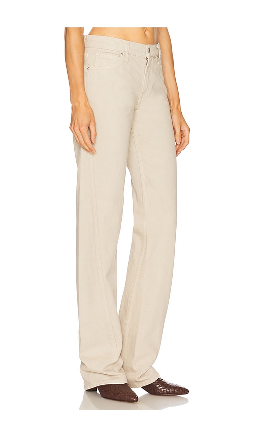 Grlfrnd Graham Low Rise Straight Twisted Seam In Gray