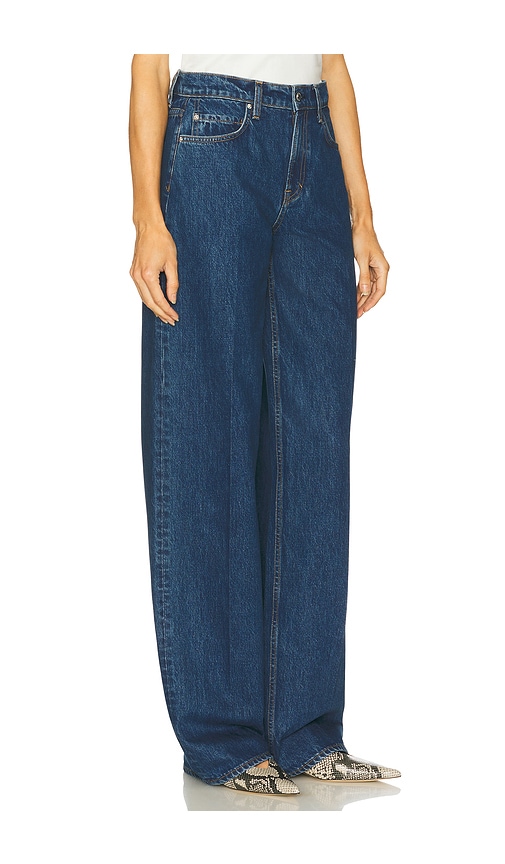 Grlfrnd Rey Mid Rise Trouser In Blue