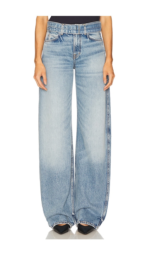 Grlfrnd Austen Low Rise Belted In Blue