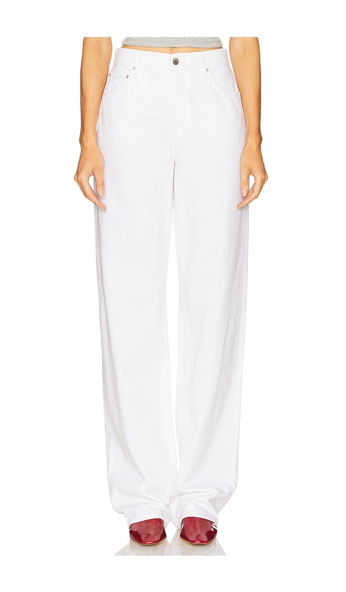 Grlfrnd Bella Low Rise Boyfriend In White