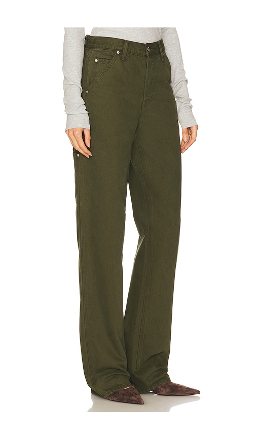 Grlfrnd Bella Low Rise Boyfriend Utility In Green