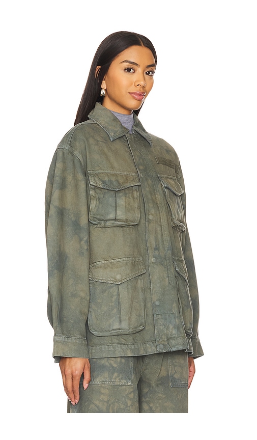  Grlfrnd Kaia Oversized Drawstring Jacket In Green. Size Xs. Also In Xxs, S. 