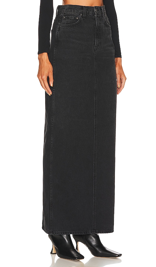 Shop Grlfrnd Amara Maxi Pencil Skirt With Back Slit In Black