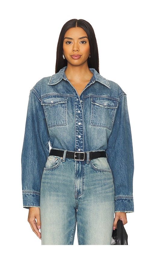 Shop Grlfrnd Michaela Denim Shirt In Blue