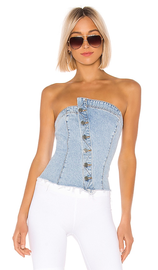BY.DYLN Jamison Corset in Light Blue