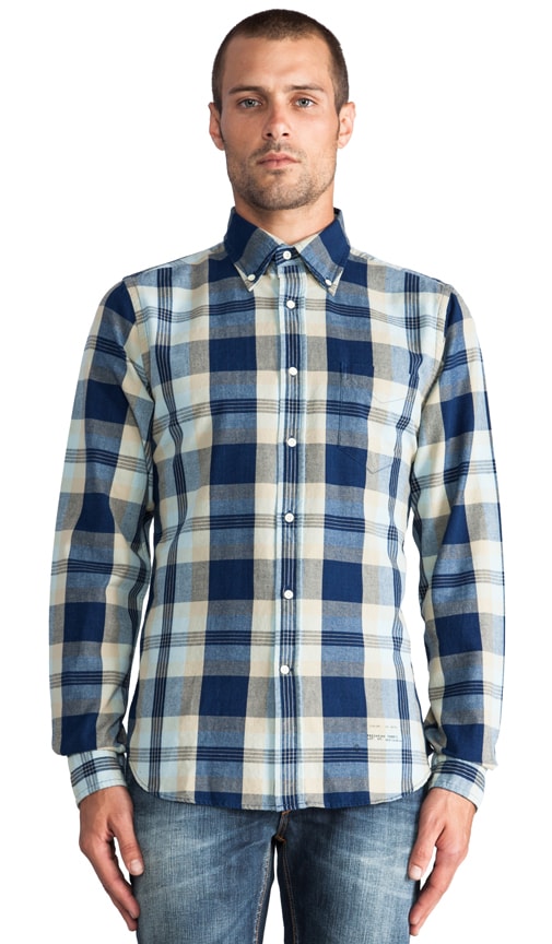 Indigo Oxford Check