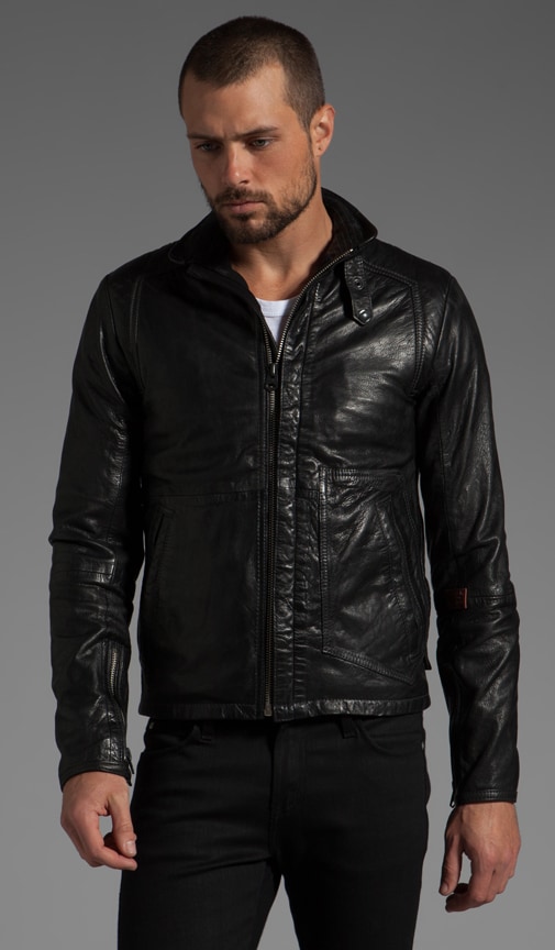 blouson cuir g-star homme