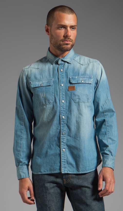 Construct Long Sleeve Denim Shirt