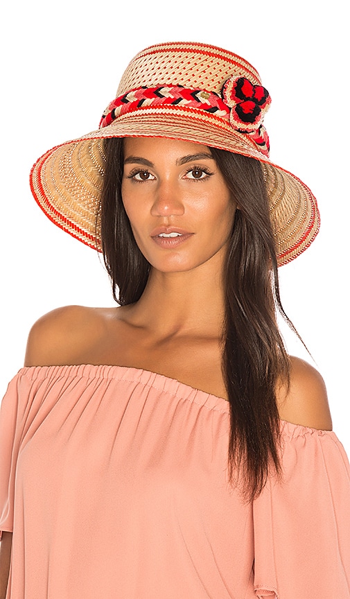 Guanabana Guajiro Hat in Natural & Red | REVOLVE