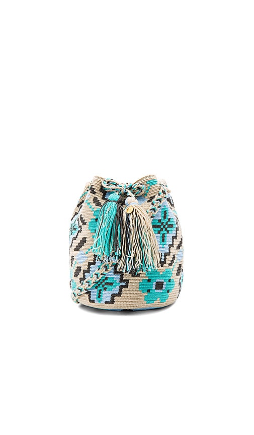 GUANABANA Medium Bucket Bag in‎ Blue & Green Guanabana Medium Bucket Bag in Blue & Green | REVOLVE main image 4