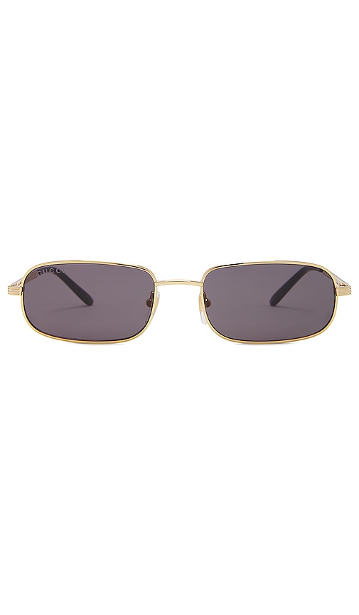 Gucci Rectangular Sunglasses in Gold & Grey