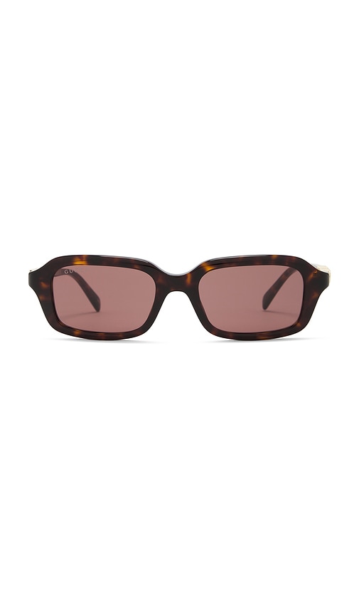 Gucci Rectangular Sunglasses in Brown.