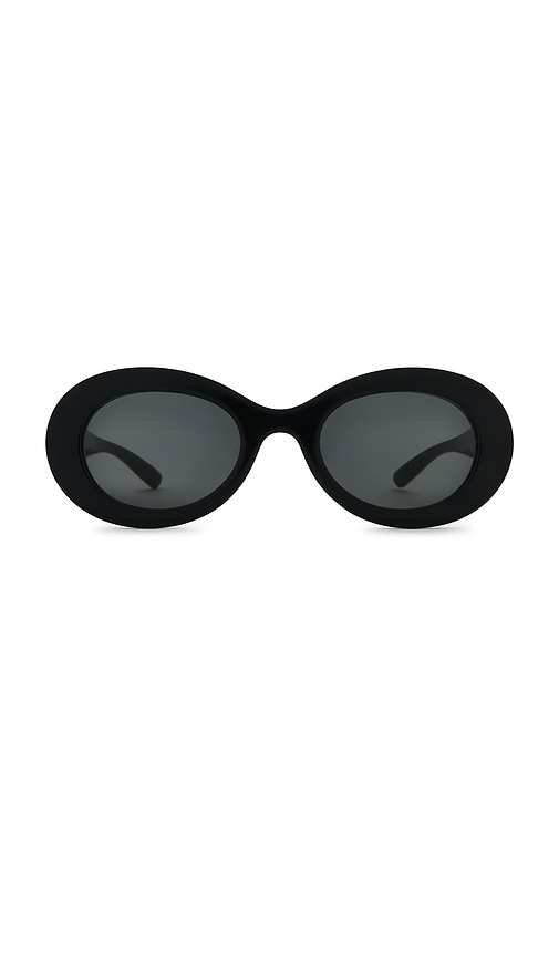 Gucci Oval Sunglasses in Black.