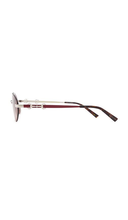  Gucci Sonnenbrille In Metallic Silver. 