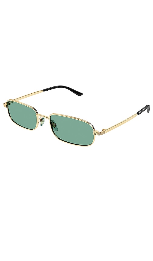 Shop Gucci Metal Rectangular In Shiny Endura Gold