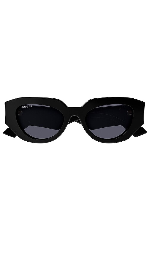Gucci Geometric Acetate Butterfly Sunglasses In Black