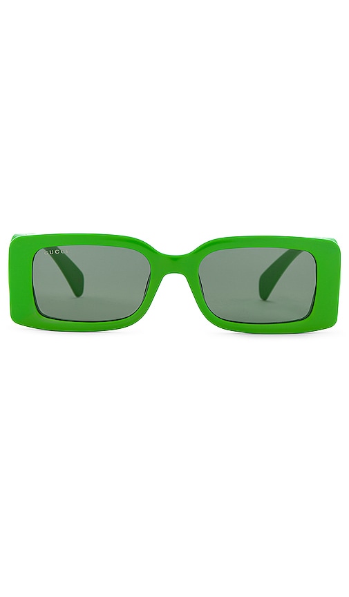 Gucci neon hot sale green sunglasses