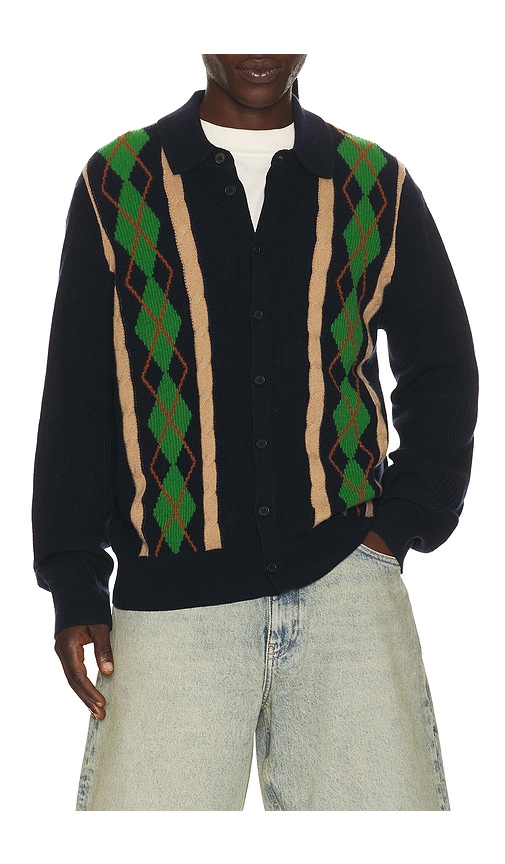 Guest In Residence Argyle Plaza Shirt in Midnight | REVOLVE