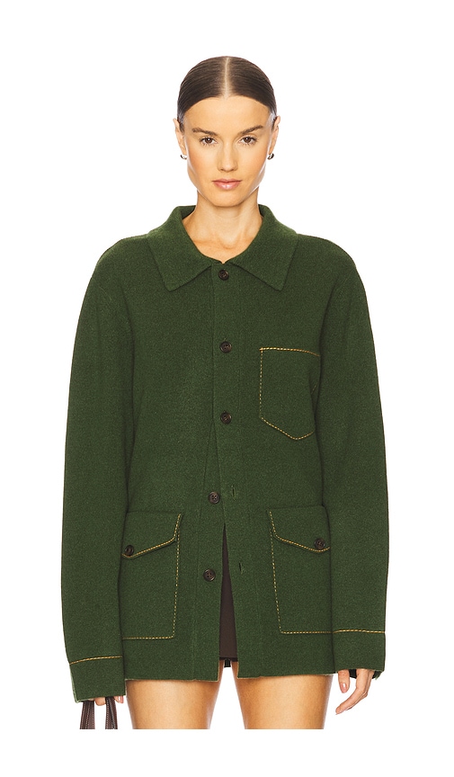 Guest In Residence Industry Collared Jacket in Jade