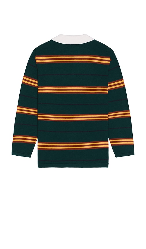 Guest In Residence Striped-pattern Long-sleeve Polo Shirt In Animal Print