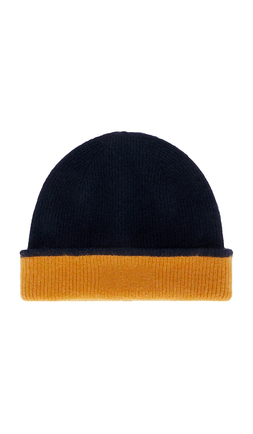 Shop Guest In Residence The Inside Out! Cashmere Hat In Midnight & Sungold