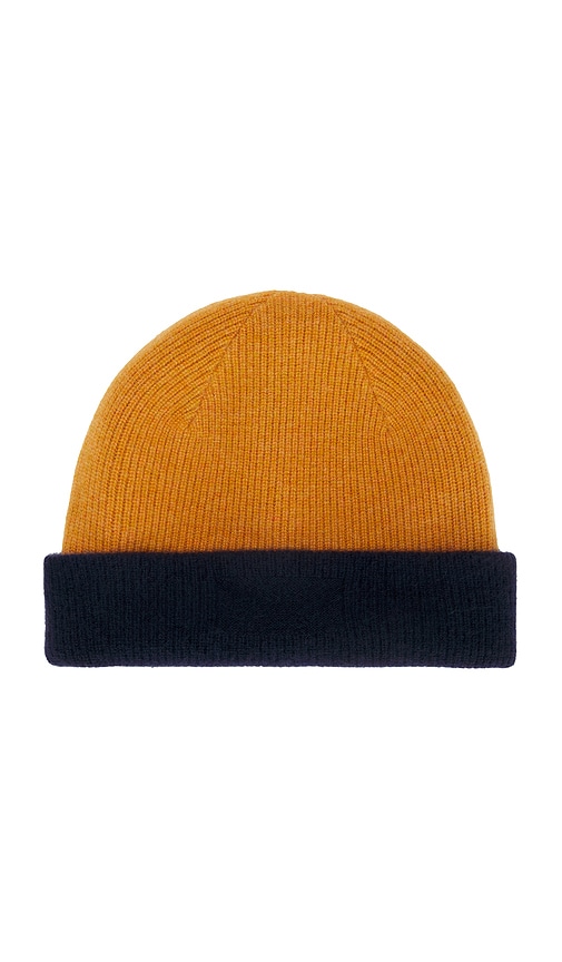 Shop Guest In Residence The Inside Out! Cashmere Hat In Midnight & Sungold