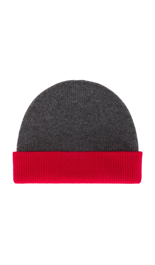 Shop Guest In Residence The Inside Out! Cashmere Hat In True Red & Charcoal