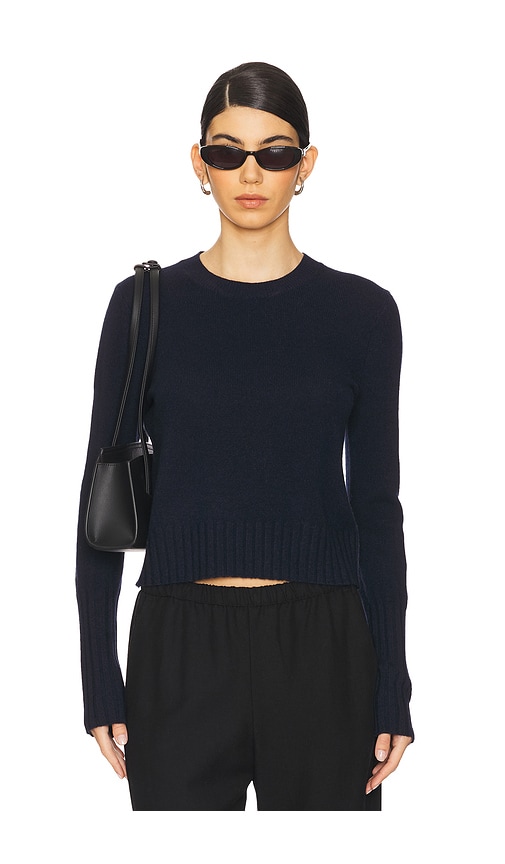Guest In Residence Shrunken Crew Sweater In Navy