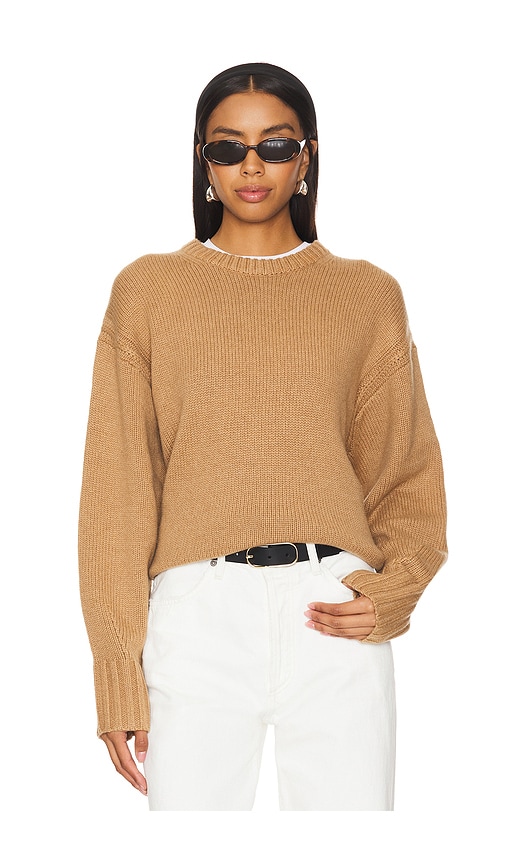 Shop Guest In Residence Cozy Crew Sweater In Almond