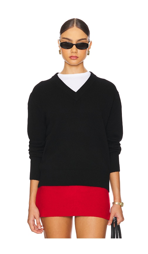 Shop Guest In Residence The V Cashmere Sweater In Black