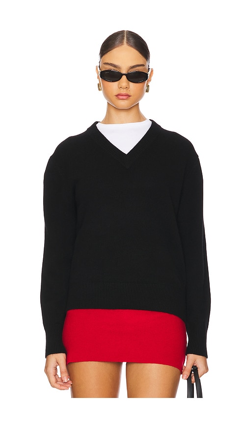 Shop Guest In Residence The V Cashmere Sweater In Black