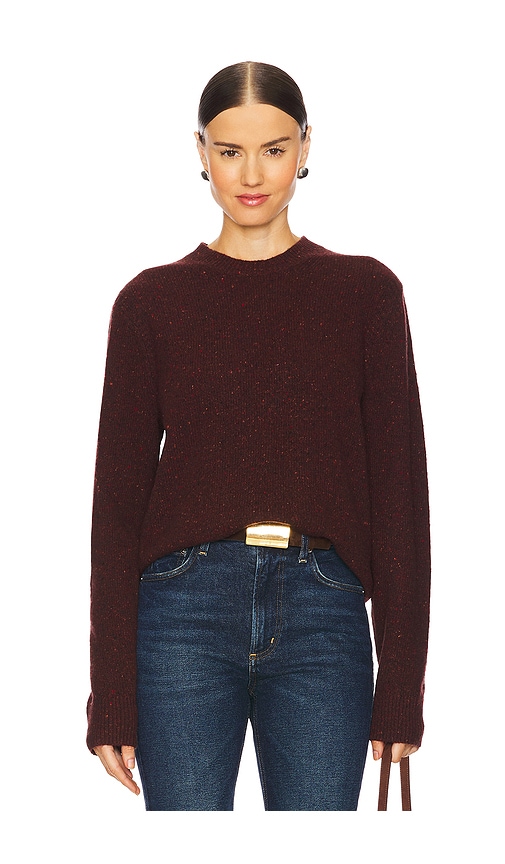 Shop Guest In Residence All Day Crew Cashmere Sweater In Purple