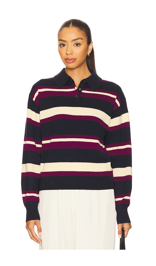 Collegiate Stripe Polo Top en ,. Taille L. Also en M, S, XL, XS - Guest In Residence - Modalova