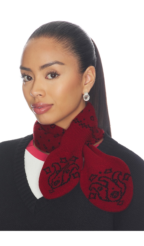 Guest In Residence Bandana Bowtie Scarf in Brick.
