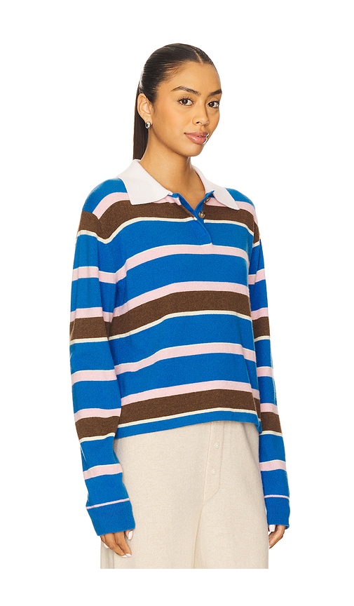 Guest In Residence Cropped Stripe Rugby Sweater In Multi