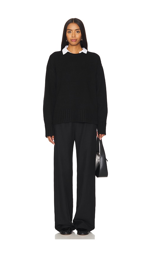 Guest In Residence Cozy Crew Sweater In Black