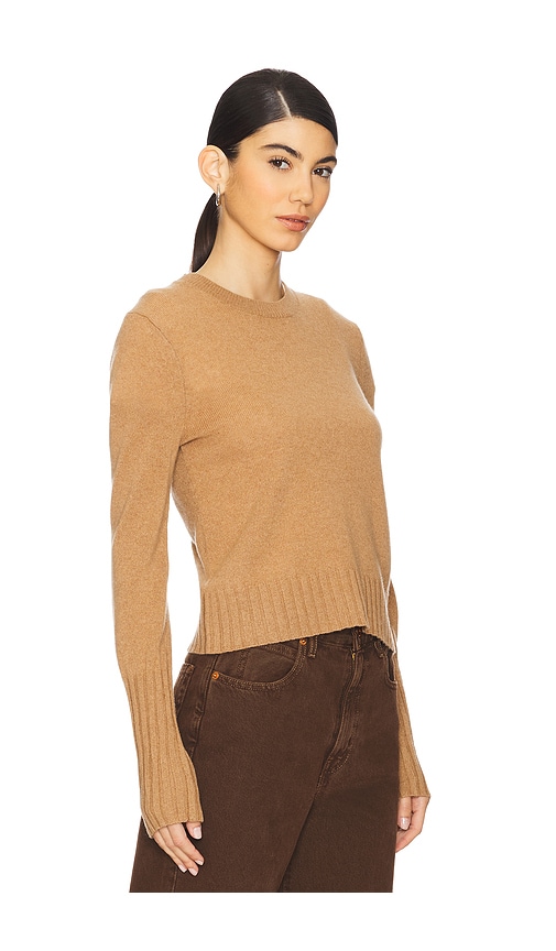 Guest In Residence Shrunken Crew Cashmere Sweater In Brown
