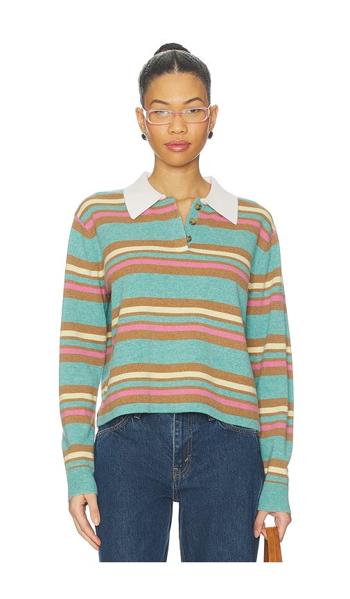Guest In Residence Cropped Stripe Rugby Sweater