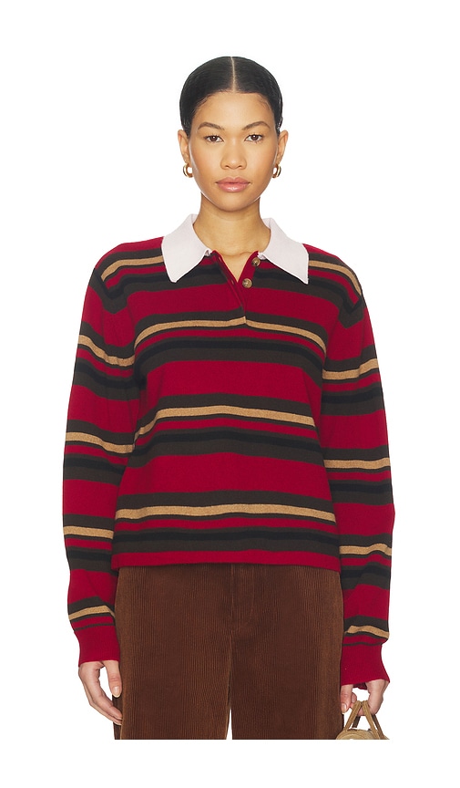 Guest In Residence Cropped Stripe Rugby Sweater