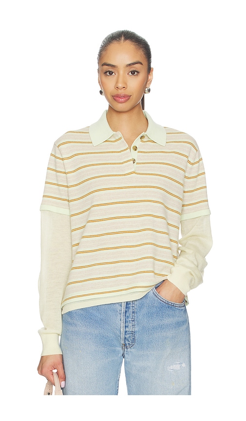 Guest In Residence Layered Striped Cashmere Rugby Jumper In Neutral