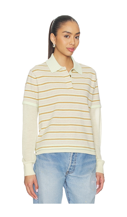 Guest In Residence Layered Striped Cashmere Rugby Jumper In Neutral