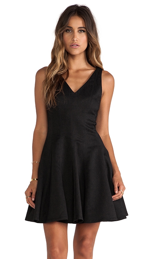 Ava Python Fit n Flare Dress