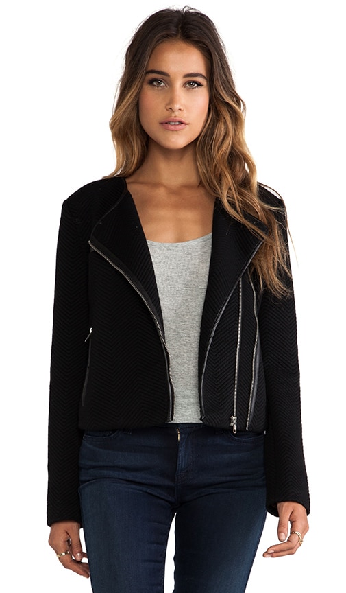 Greylin Karla Moto Jacket in Black REVOLVE