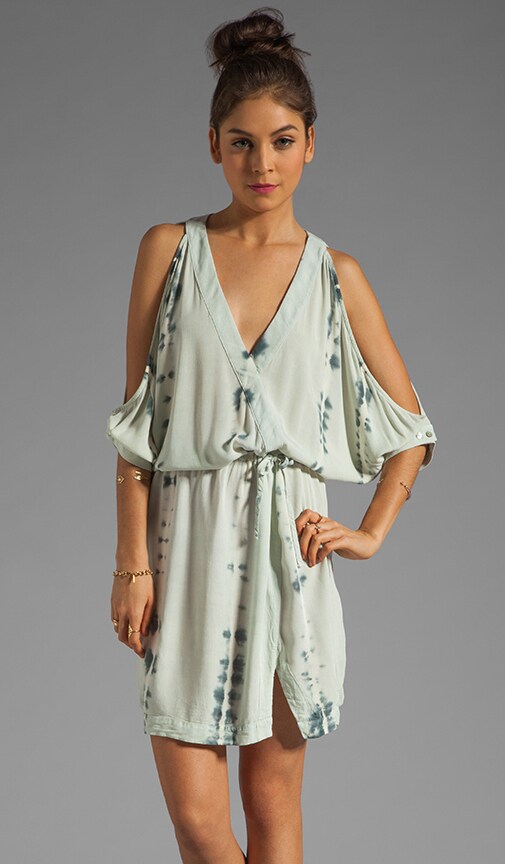 Nahil Cold Shoulder V-Neck Mini Dress