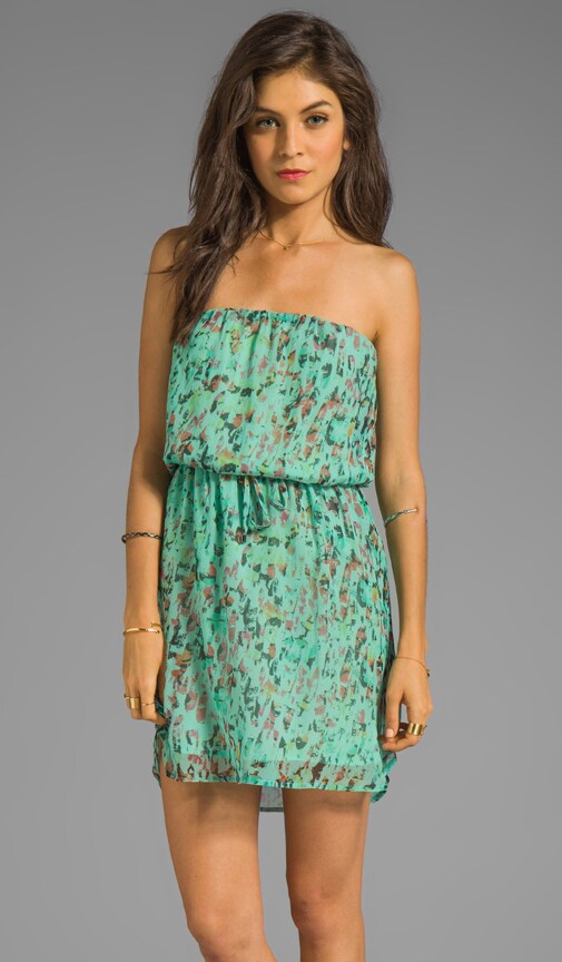 Medewi Leopard Silk Tube Mini Dress