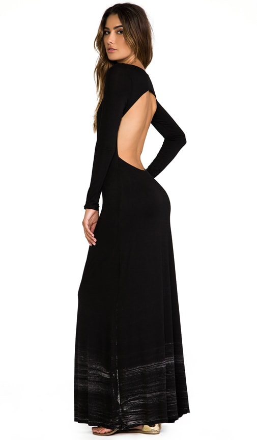 Long Sleeve Open Maxi Dress