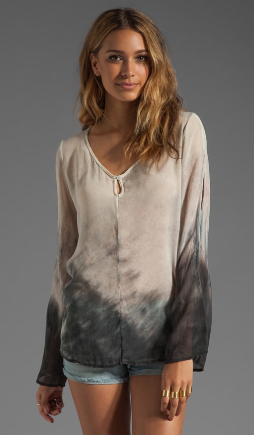 Miyoshi L/S Split Neck Gypsy Blouse