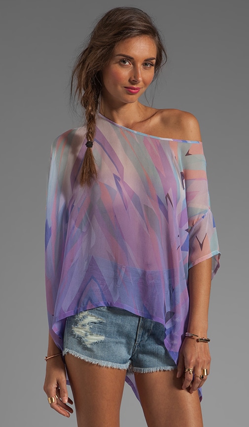 Prim Geo Print S/S Square Blouse